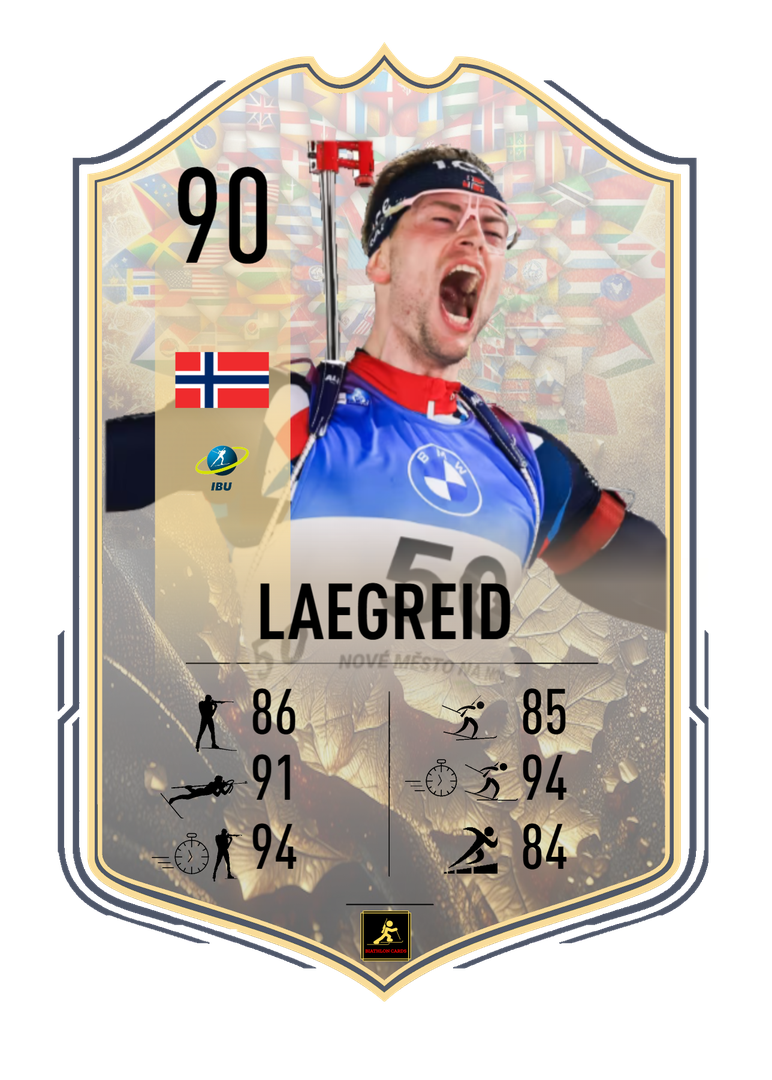 Sturla Laegreid - Nove Mesto 2024 World Championships Star - Sprint World Champion, Pursuit & Men Relay Runner-up - Biathlon Cards